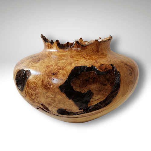 Click to view detail for JW-236 Aspen Burl Hollow Woodturning 12x18 $1800